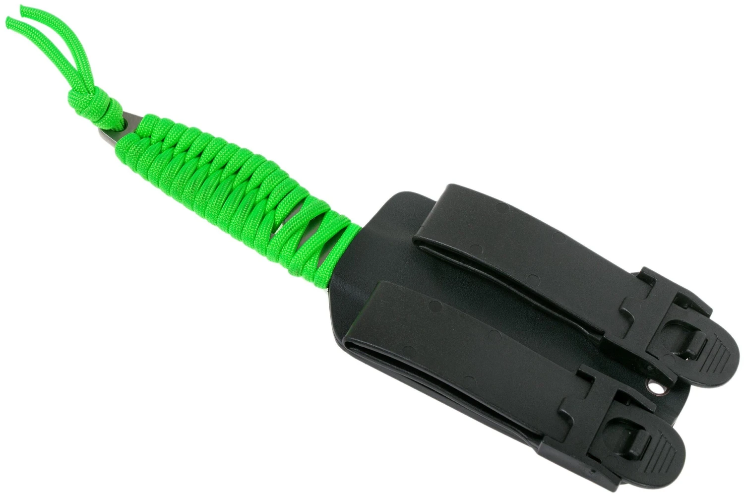 ANV P100 Sleipner, Neon Green Paracord, ANVP100-009, Black Kydex Sheath, Cuchillo De Cuello - Imagen 6