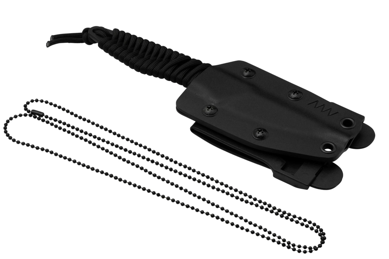 ANV Knives P100 Sleipner Cerakote, Black Paracord, P100-037, Black Kydex Sheath, Cuchillo De Cuello - Imagen 6