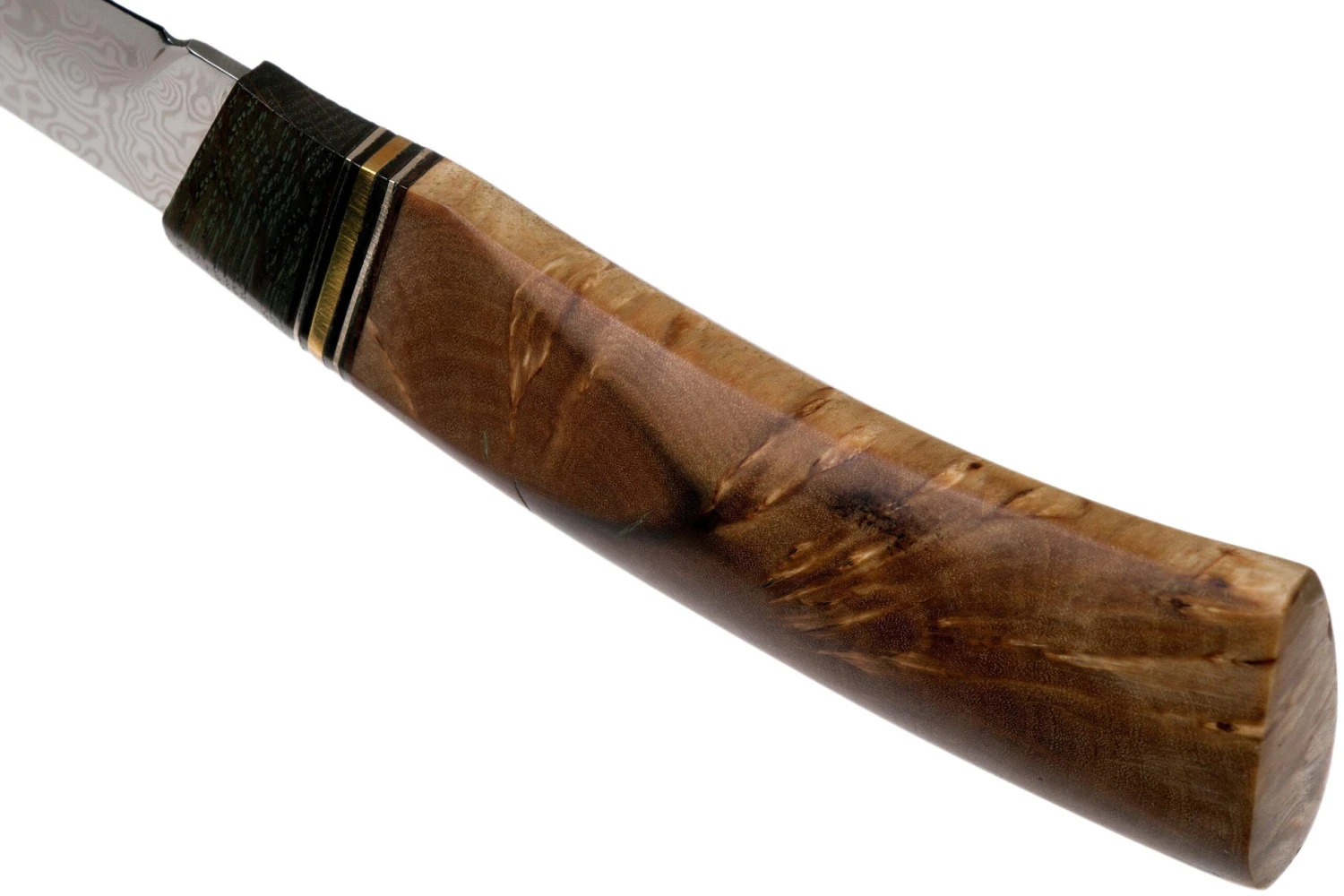 Autine Puukko, Stainless Damascus, Funda RH Marrón - Imagen 4