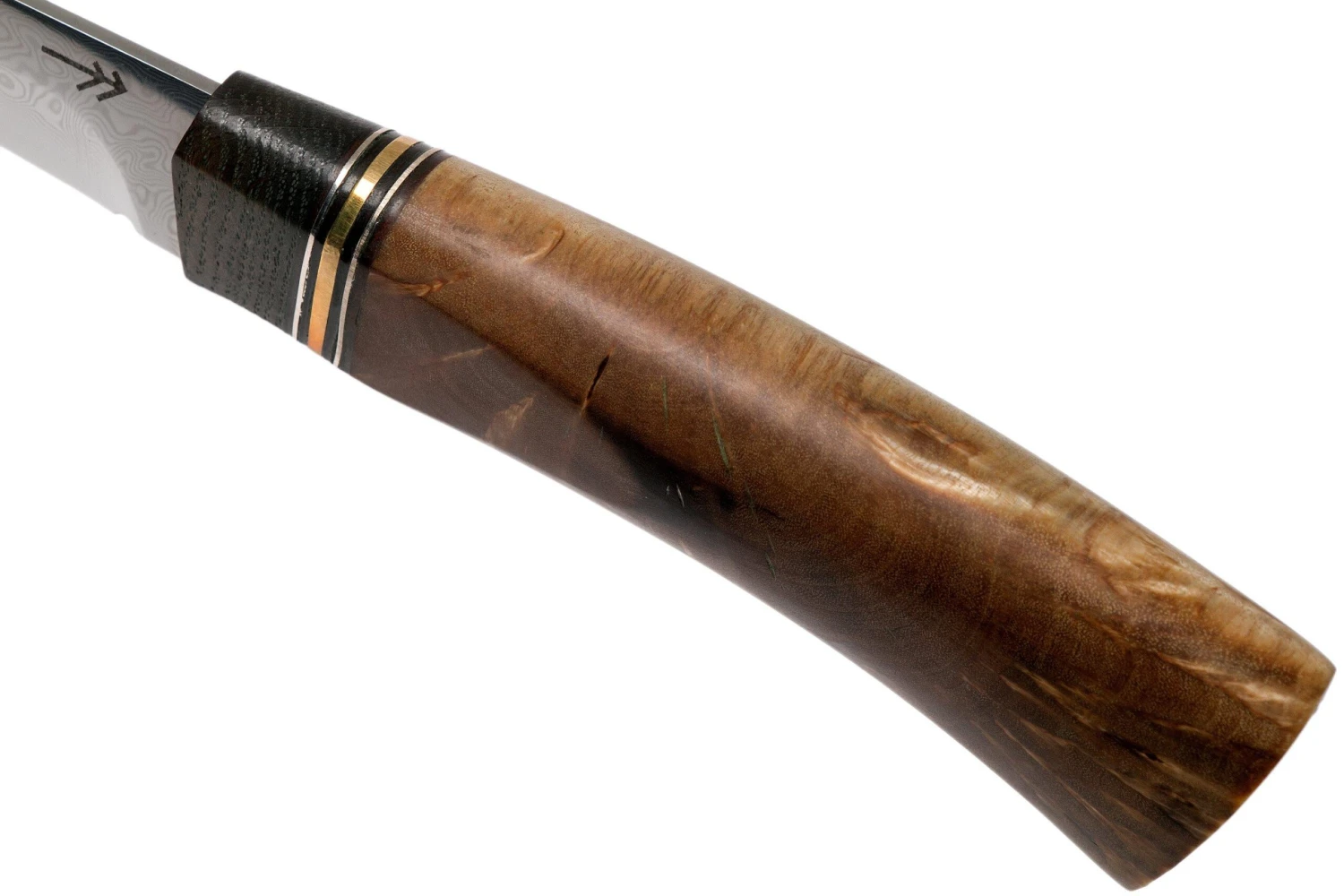 Autine Puukko, Stainless Damascus, Funda RH Marrón - Imagen 5