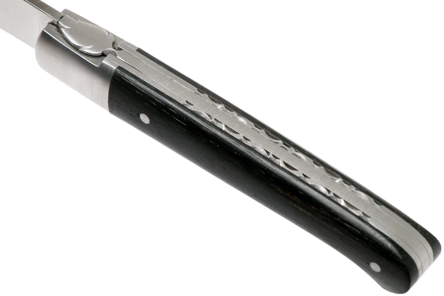 Laguiole En Aubrac Sauveterre 9 Cm Guillochees De Madera De ébano, Cuchillo De Caballero - Imagen 7