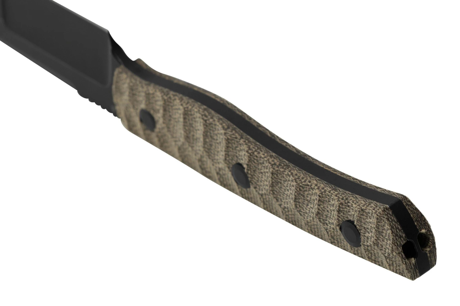 Bestech Heidi Blacksmith #2 Hollow Compound Grind, Black Stonewashed, Canvas Micarta BFK04D Cuchillo Fijo - Imagen 4