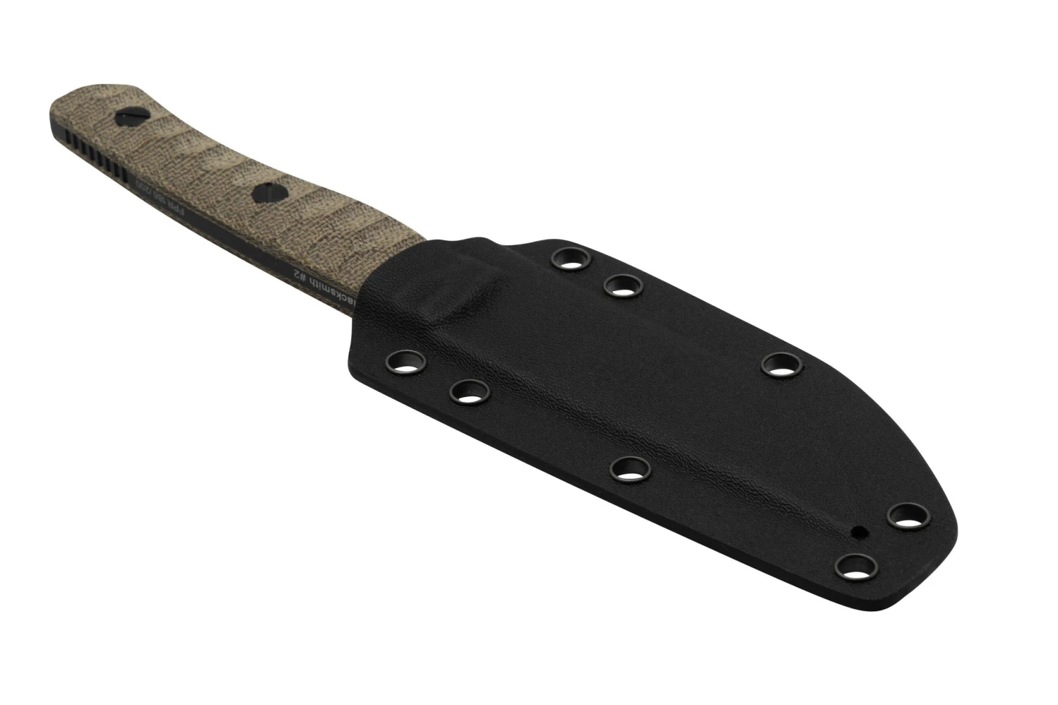 Bestech Heidi Blacksmith #2 Hollow Compound Grind, Black Stonewashed, Canvas Micarta BFK04D Cuchillo Fijo - Imagen 6