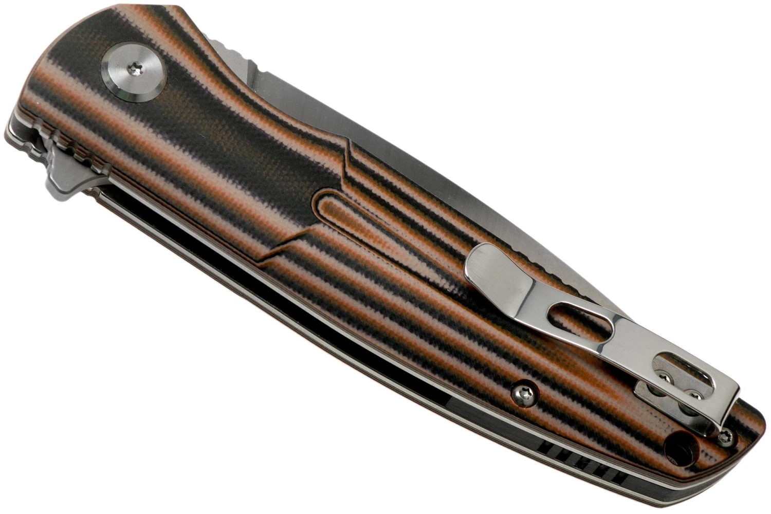 Bestech Fin BG34C-1 Satinado/Negro, Naranja, Beige G10 Navaja - Imagen 4