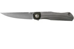 Bestech Thyra BT2106A Grey Blasted Titanium, Carbon Fibre Bolster, Satin Navaja, Diseño Kombou