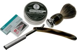 Böker Barberette Horn Set 140905SET Set De Afeitado Con Shavette