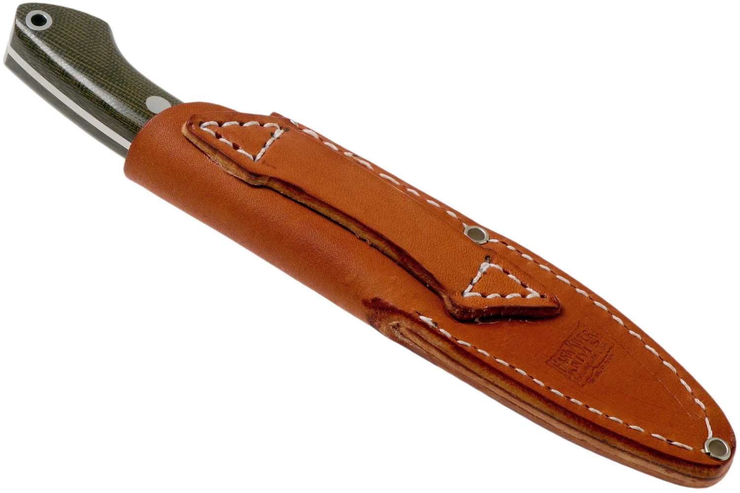 Bark River Bird & Trout CPM S45VN, Green Canvas Micarta - Imagen 7