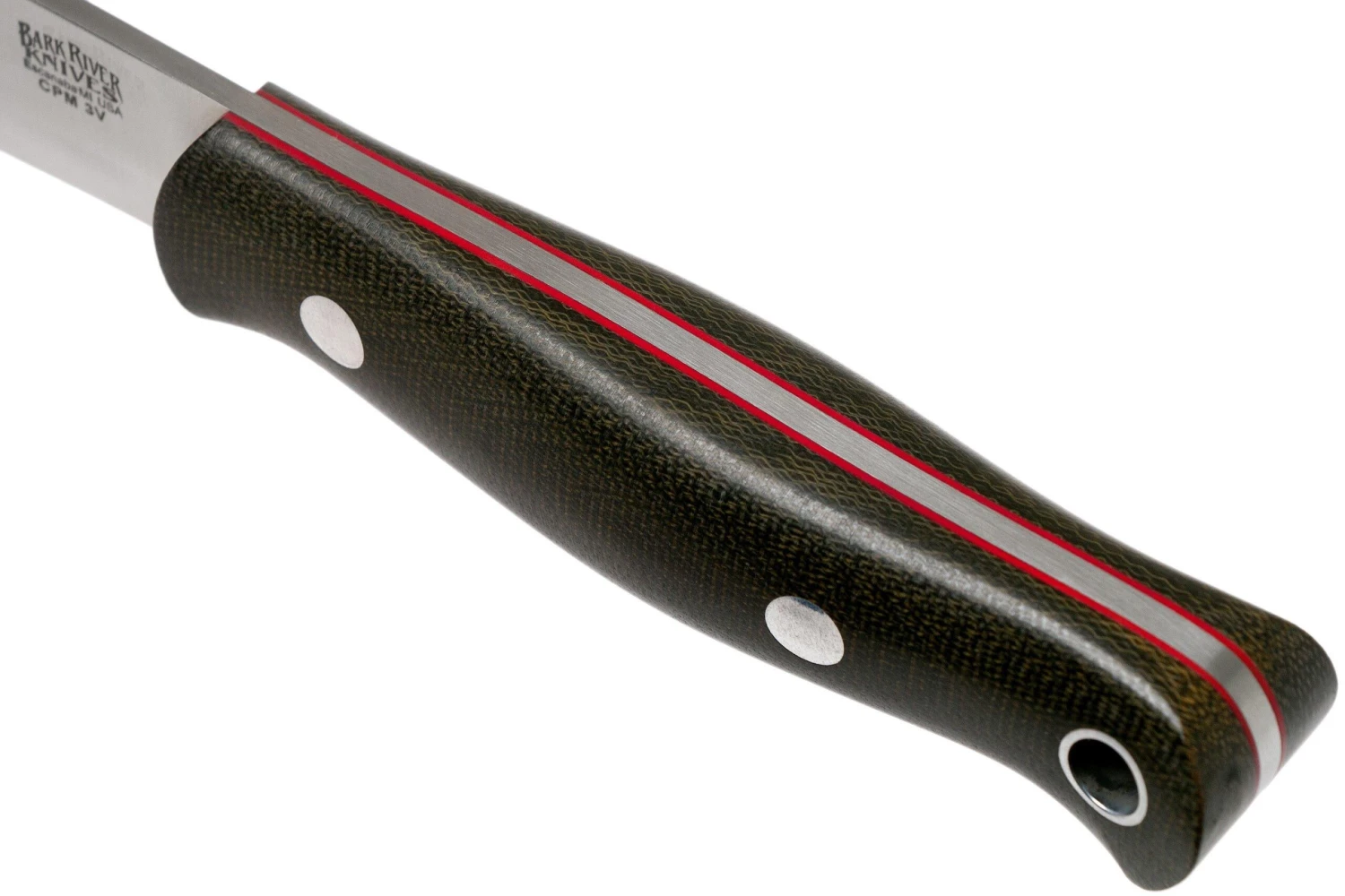 Bark River Bushcrafter LT CPM 3V, Black Canvas Micarta - Imagen 5