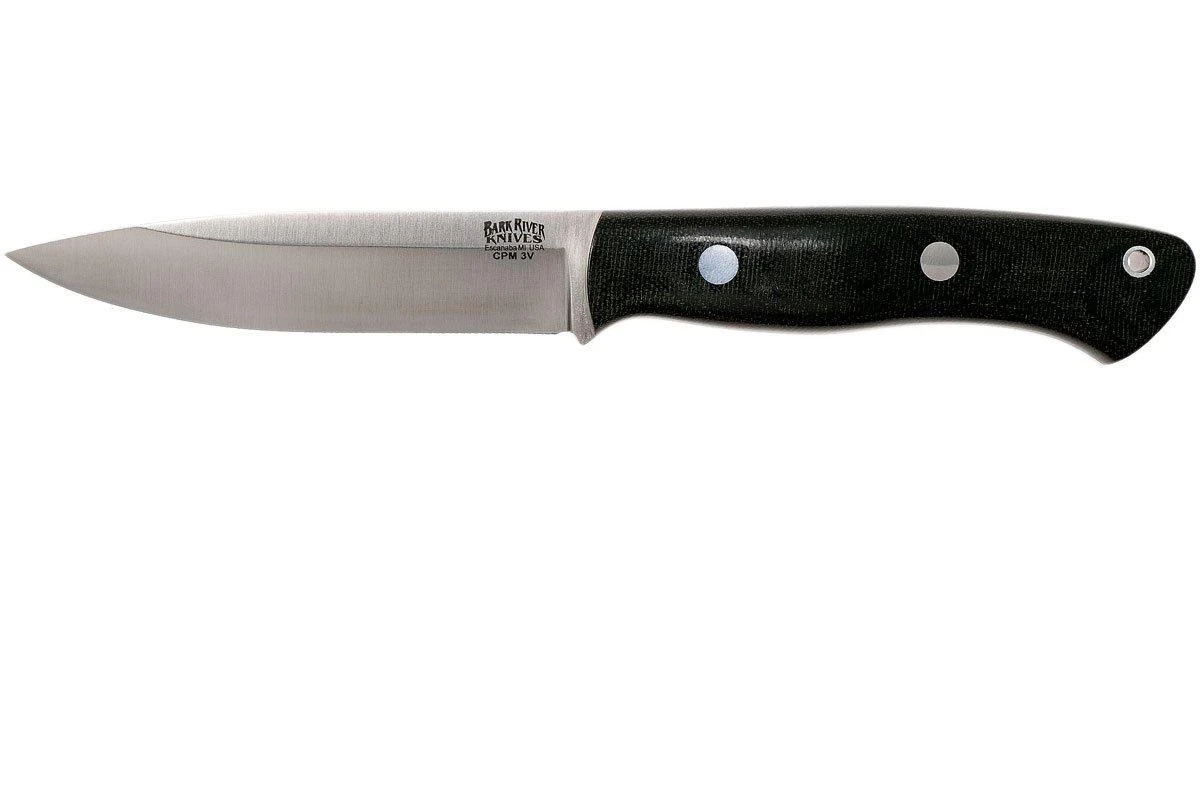 Bark River Aurora 3V, Black Canvas Micarta Cuchillo Bushcraft