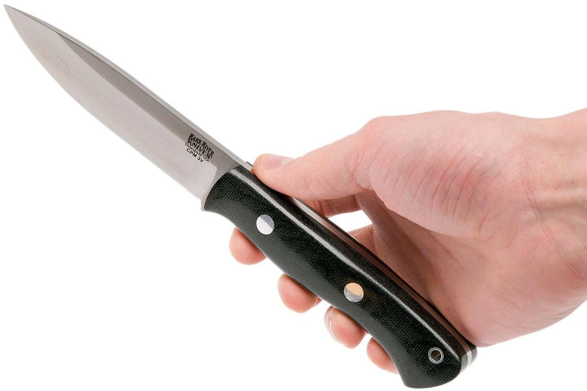 Bark River Aurora 3V, Black Canvas Micarta Cuchillo Bushcraft - Imagen 7