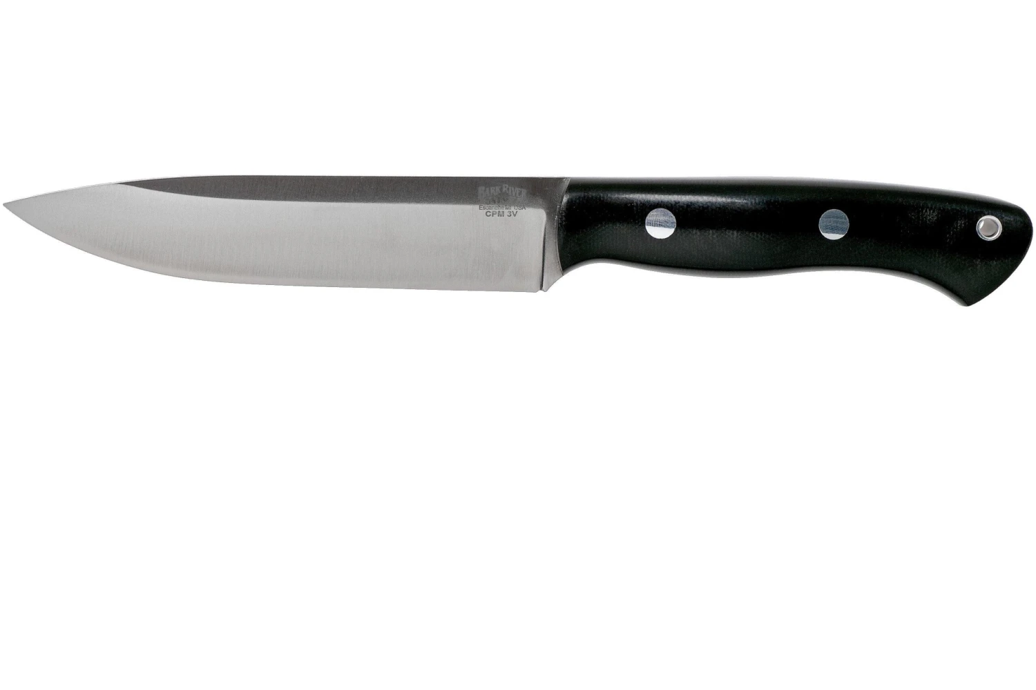 Bark River Aurora II CPM 3V, Black Canvas Micarta Cuchillo Bushcraft