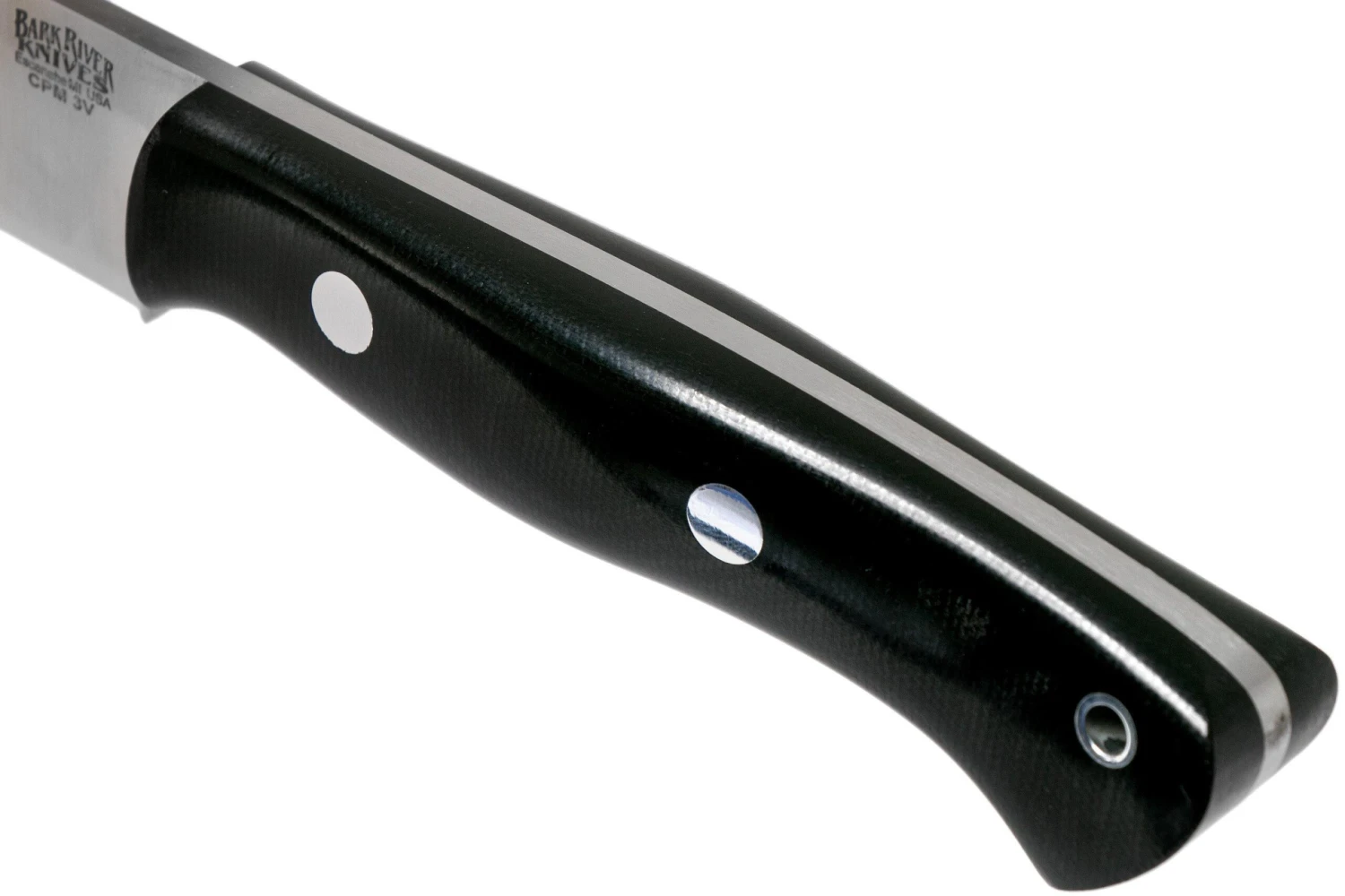 Bark River Aurora II CPM 3V, Black Canvas Micarta Cuchillo Bushcraft - Imagen 5