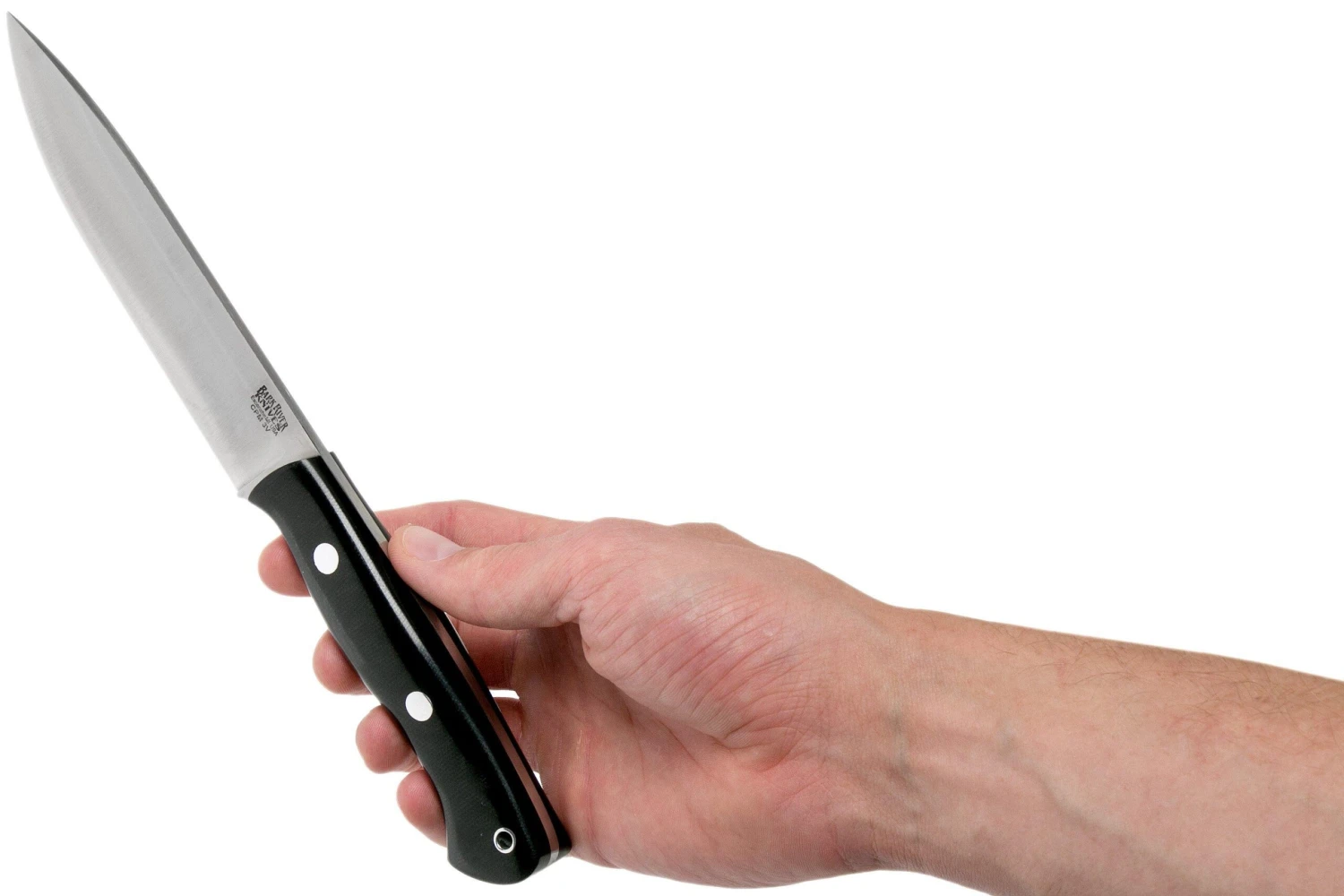 Bark River Aurora II CPM 3V, Black Canvas Micarta Cuchillo Bushcraft - Imagen 6