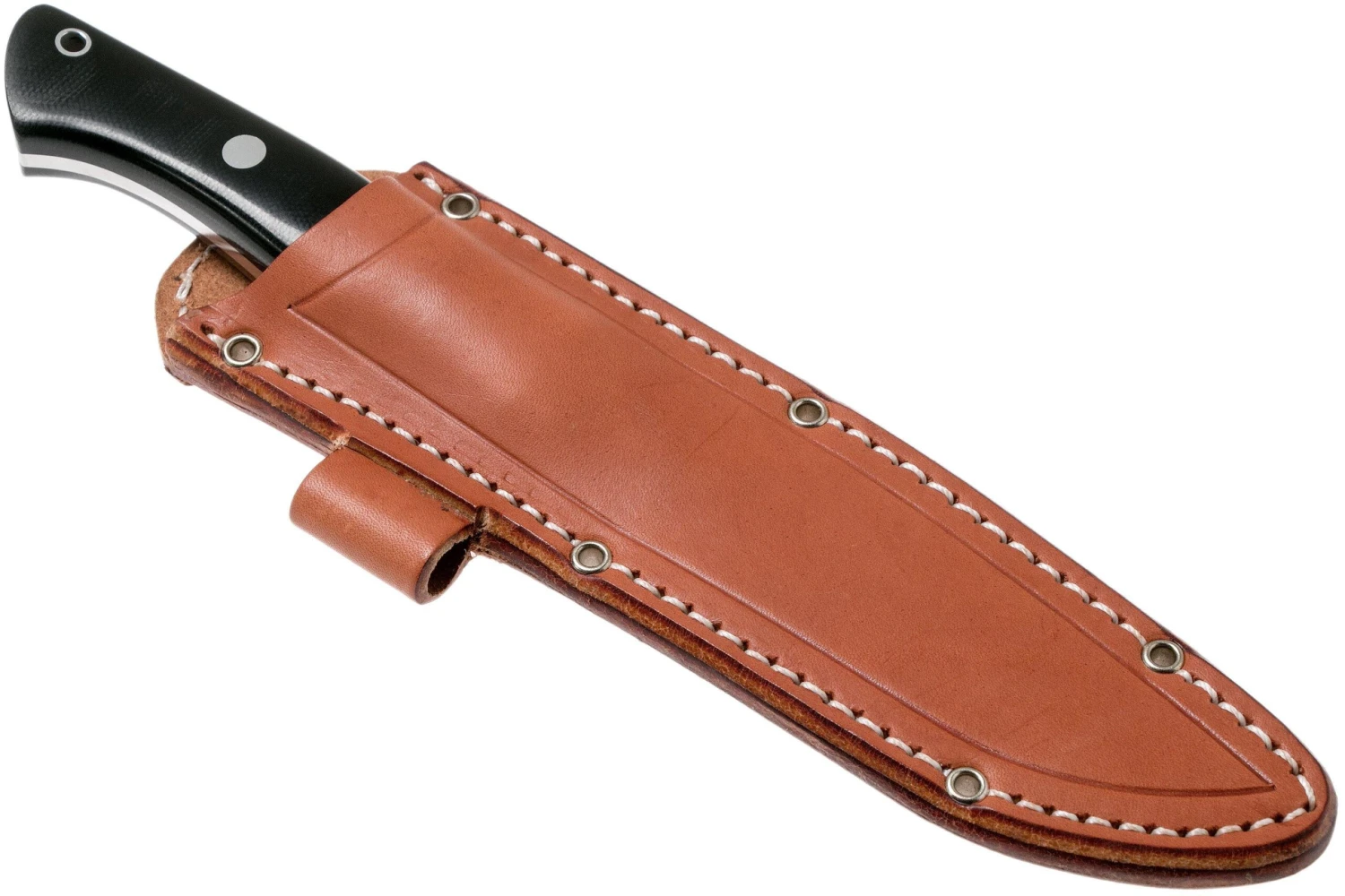 Bark River Aurora II CPM 3V, Black Canvas Micarta Cuchillo Bushcraft - Imagen 7