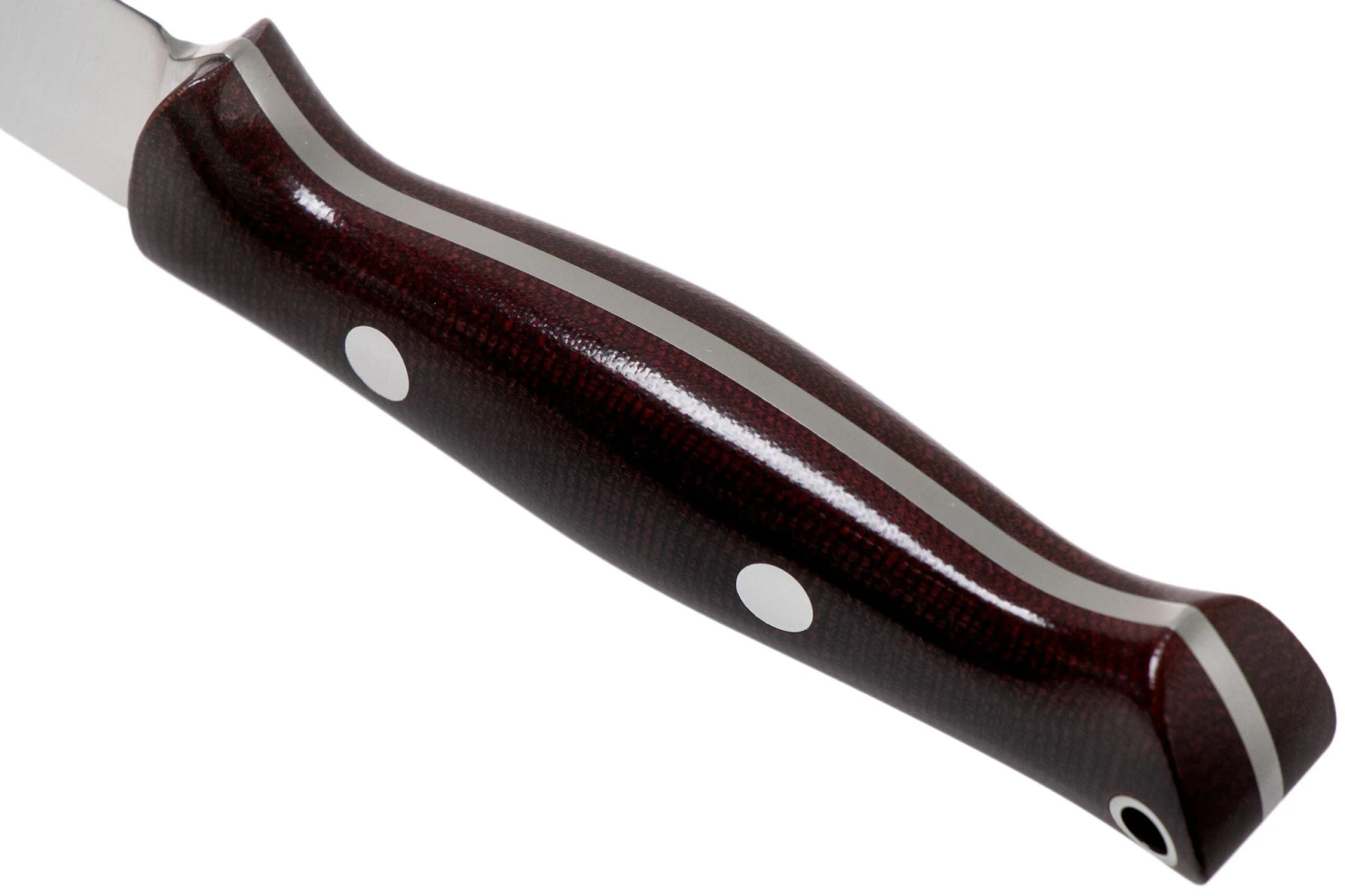 Bark River Bravo EDC CPM 3V Rampless, Burgundy Canvas Micarta Cuchillo Bushcraft - Imagen 4