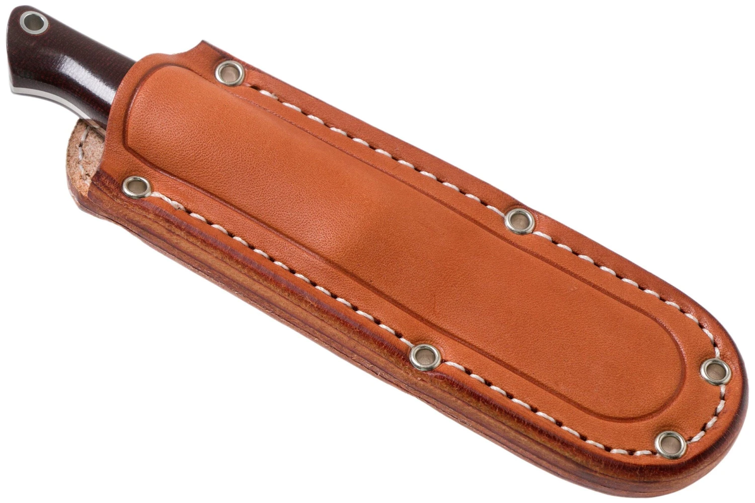 Bark River Bravo EDC CPM 3V Rampless, Burgundy Canvas Micarta Cuchillo Bushcraft - Imagen 6