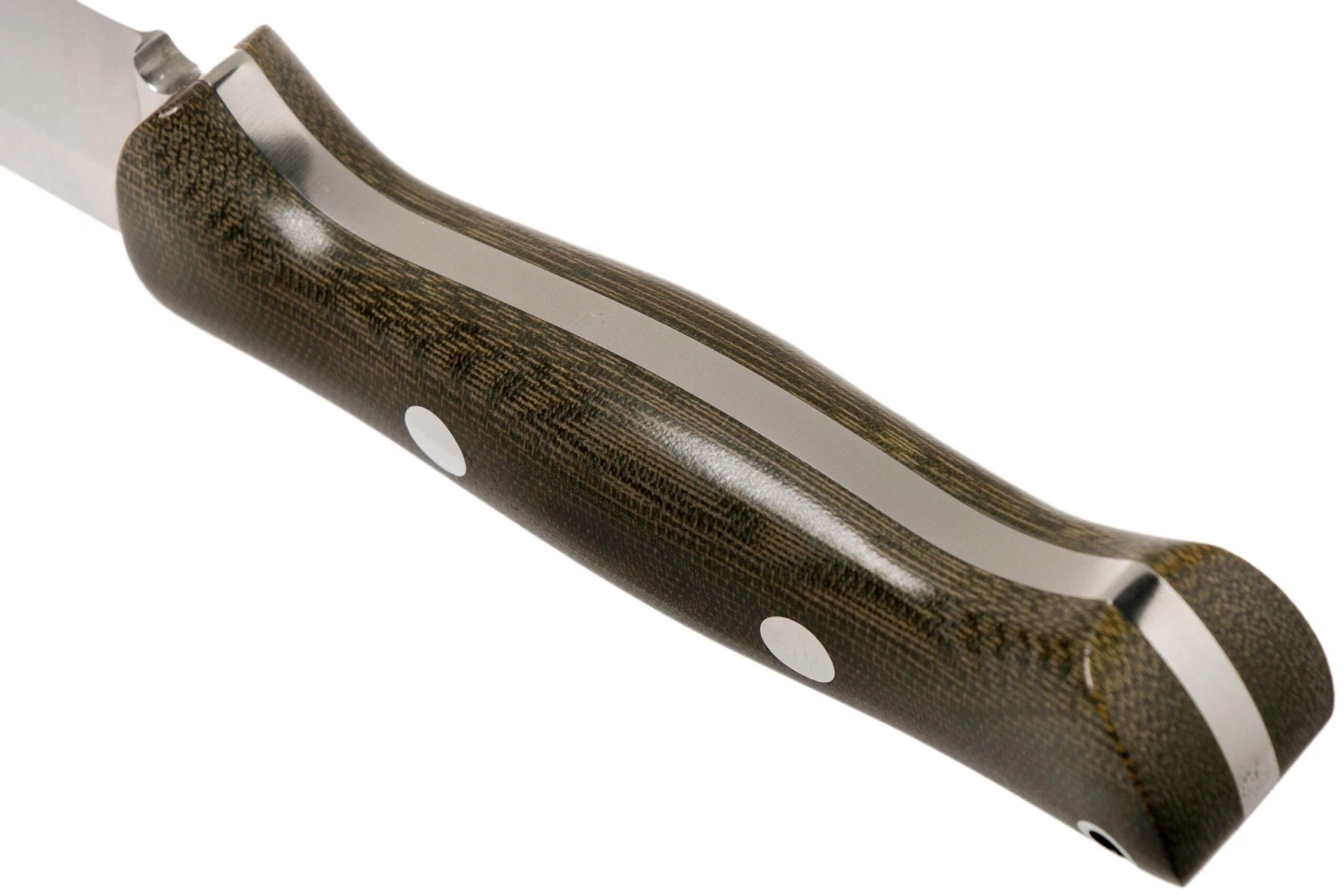Bark River Bravo 1.5 A2 Green Canvas Micarta Cuchillo De Exterior - Imagen 4