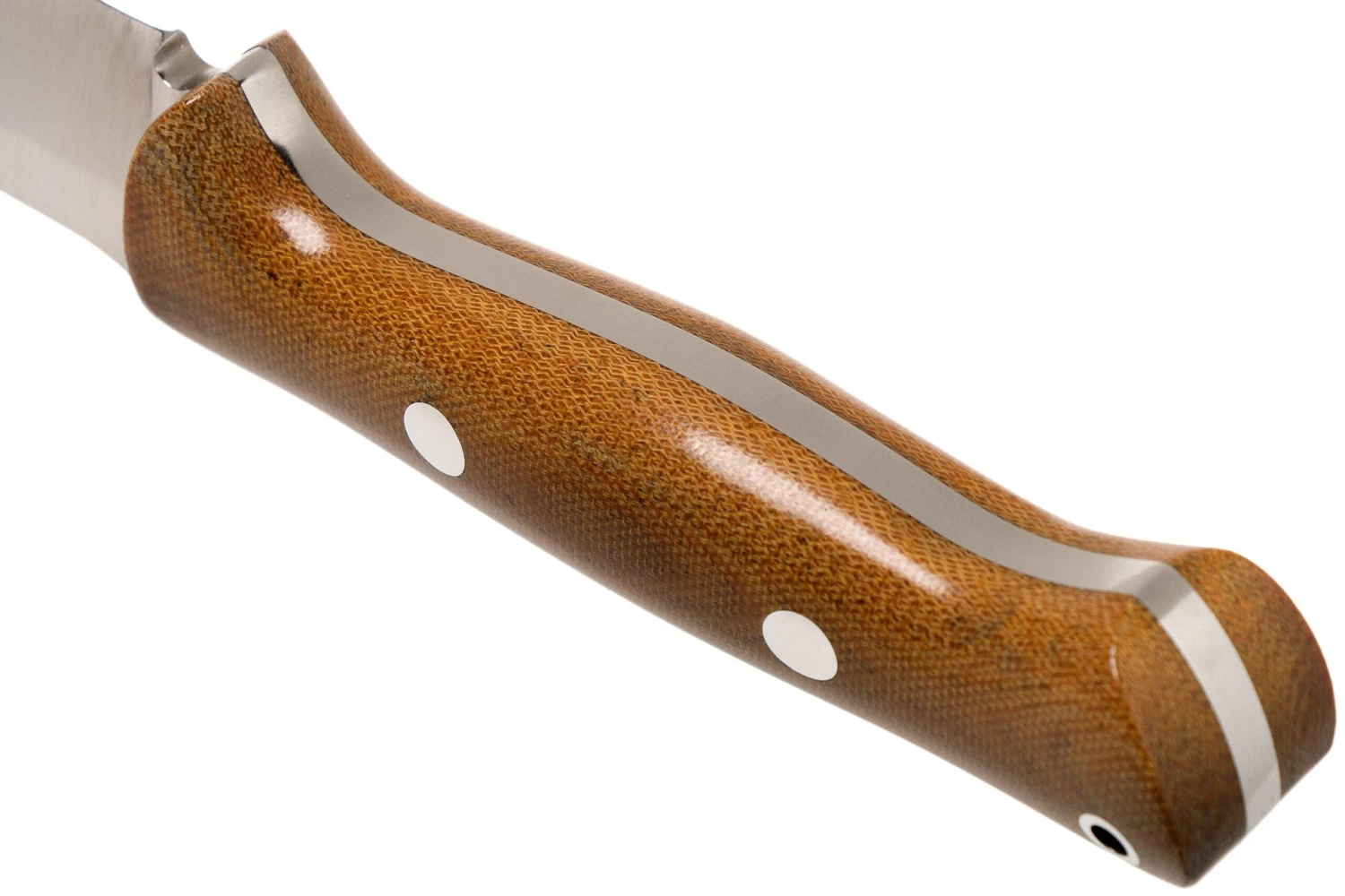 Bark River Bravo 1.5 A2 Natural Canvas Micarta Cuchillo De Exterior - Imagen 4