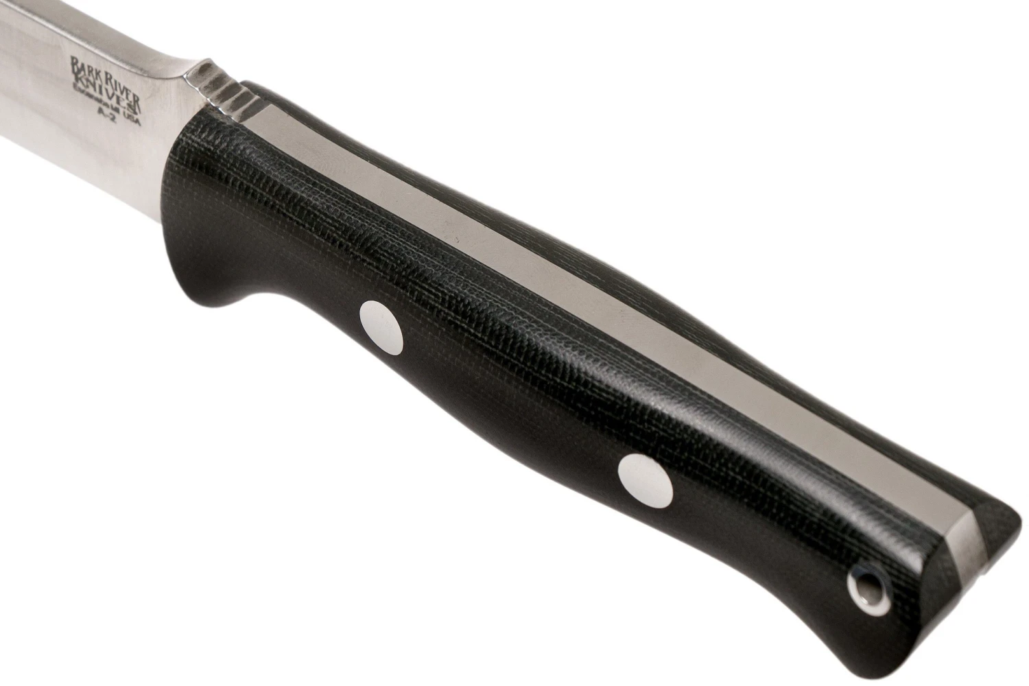 Bark River Bravo 1.2 A2 Black Canvas Micarta Cuchillo De Exterior - Imagen 5