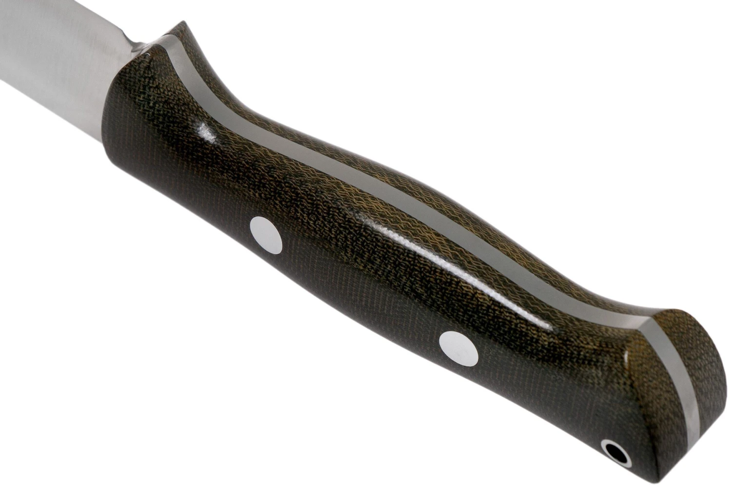 Bark River Bravo 1 LT CPM 3V Rampless, Green Canvas Micarta Cuchillo De Exterior - Imagen 4