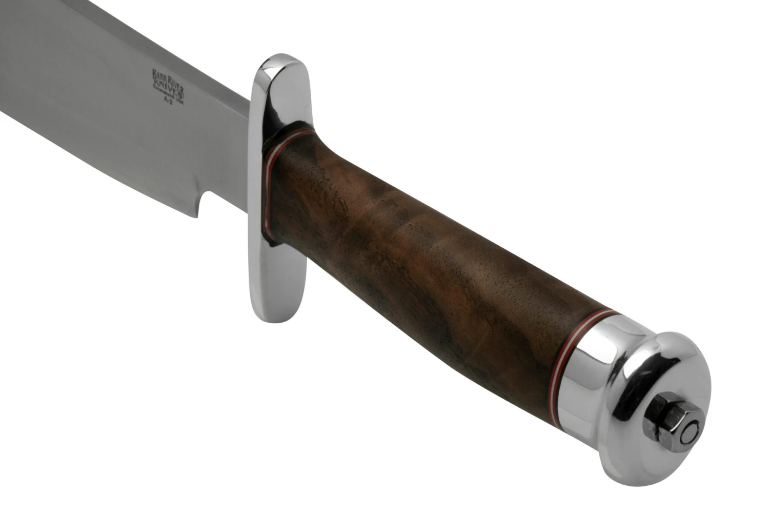 Bark River Shining Mountain Bowie A2 Walnut Burl Double Quillion, Cuchillo Bowie - Imagen 4