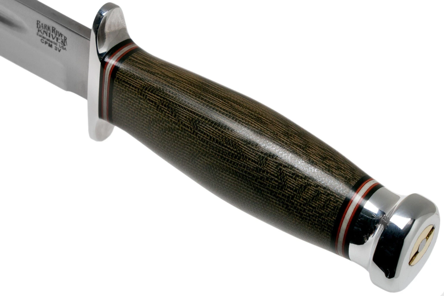Bark River Boone II CPM 3V Green Canvas Micarta Cuchillo De Exterior - Imagen 5