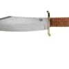 Bark River V-44 Bowie A2 Stacked Leather, Brass Double Quillion, Cuchillo Bowie