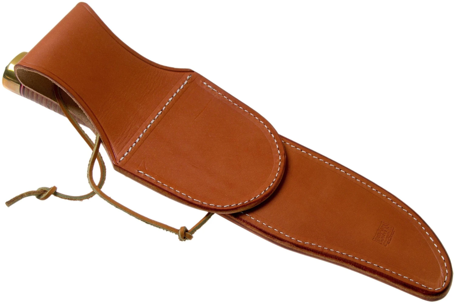 Bark River V-44 Bowie A2 Stacked Leather, Brass Double Quillion, Cuchillo Bowie - Imagen 7