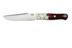 Bark River Ultra Lite Field Knife CPM 3V Ruby Frost Dragonscale Red Liner, Cuchillo Bushcraft