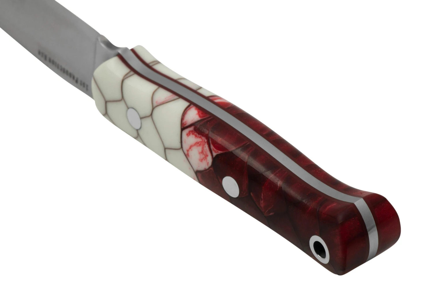 Bark River Ultra Lite Field Knife CPM 3V Ruby Frost Dragonscale Red Liner, Cuchillo Bushcraft - Imagen 4