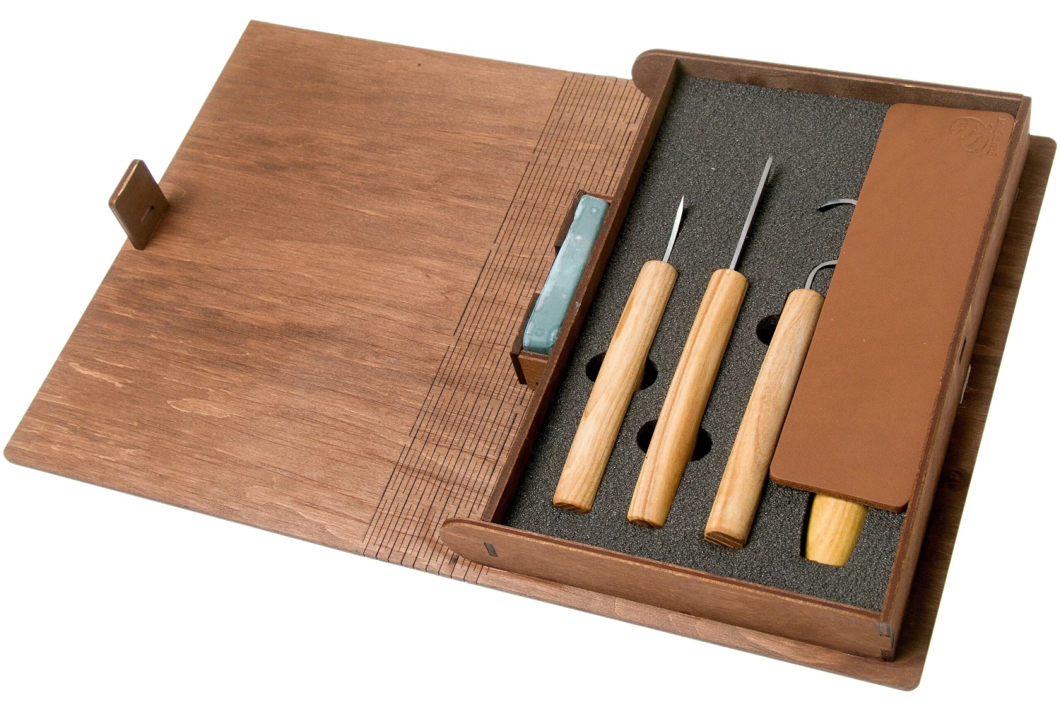 BeaverCraft Spoon Carving Set De 4 S19 Libro, Juego De Tallado De Madera Con Libro De Almacenamiento De Madera - Imagen 2