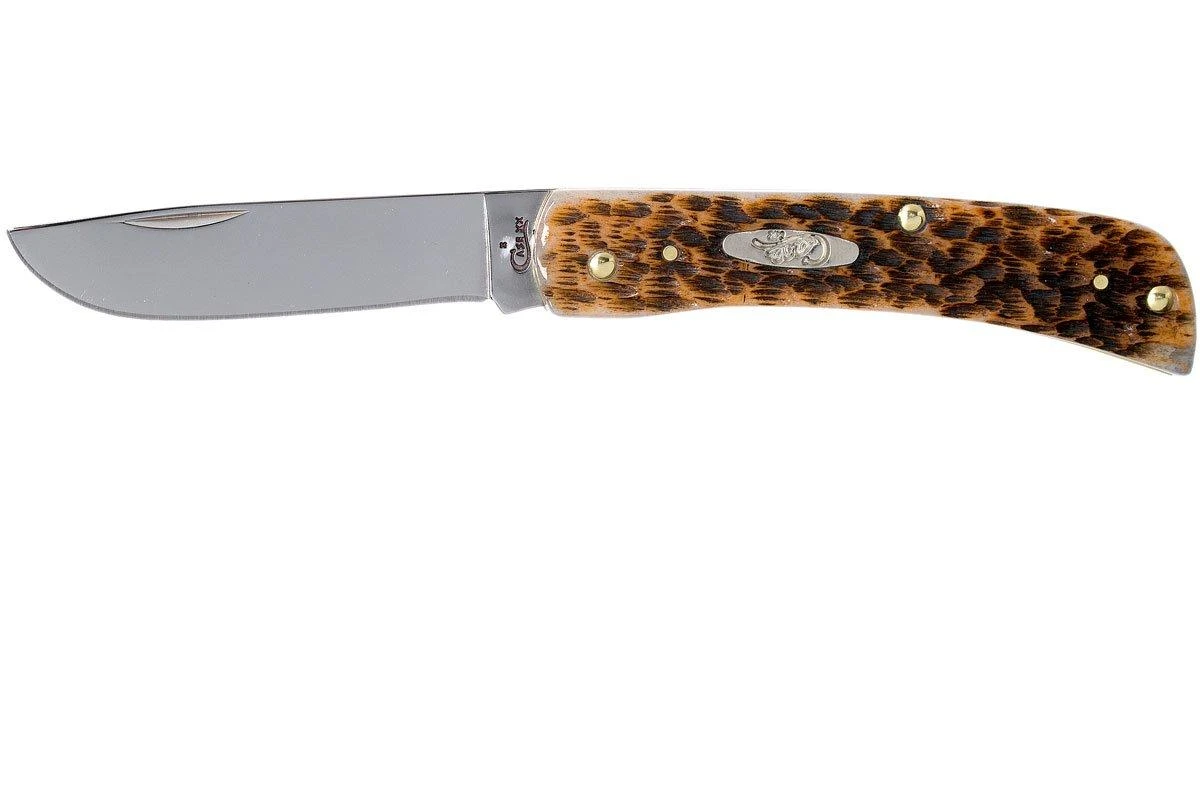 Case Sod Buster Jr Amber Jigged Bone, 245 6137 SS Navaja