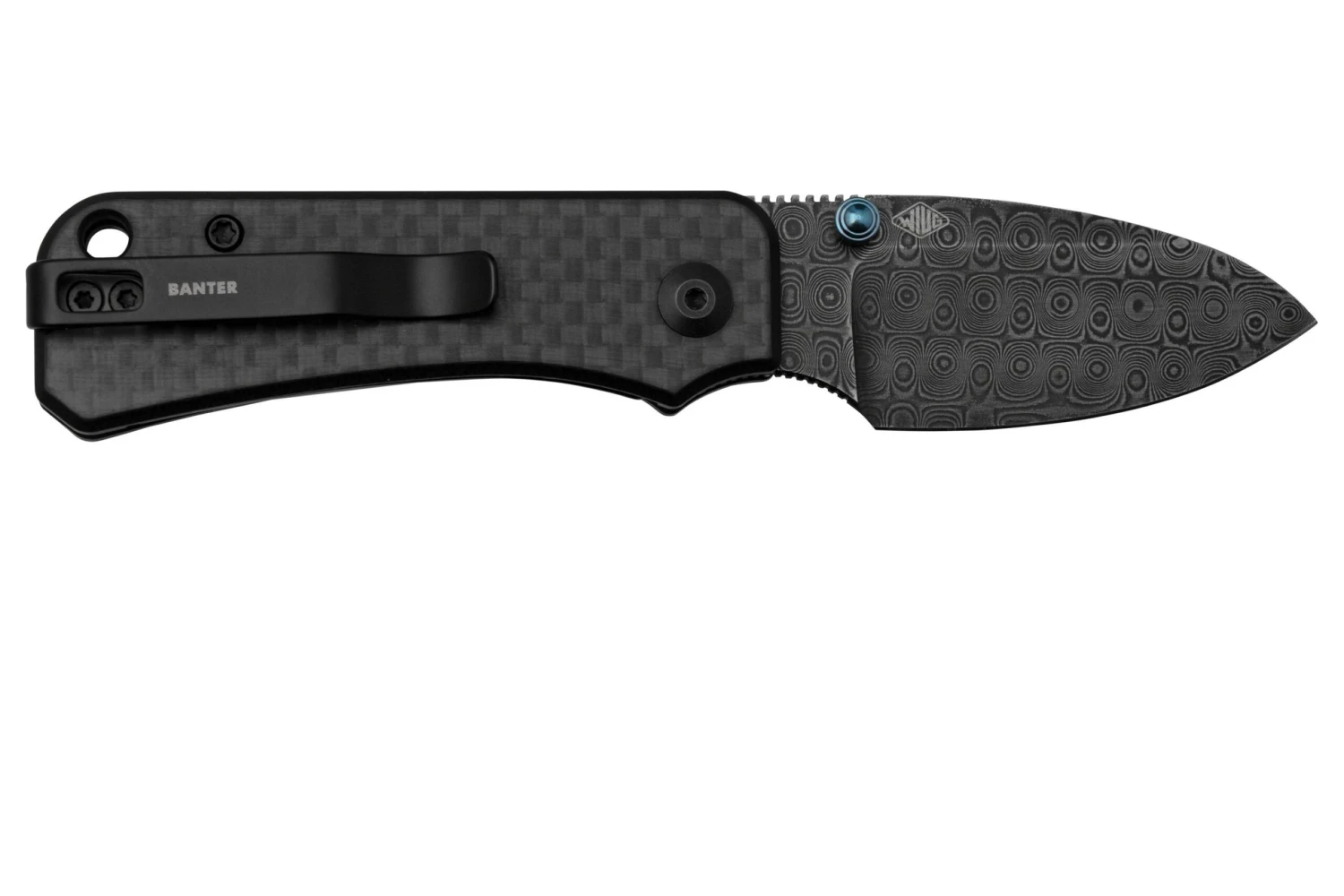 Civivi Baby Banter C19068S-DS1 Carbon Fiber, Damascus Navaja, Diseño De Ben Petersen - Imagen 2