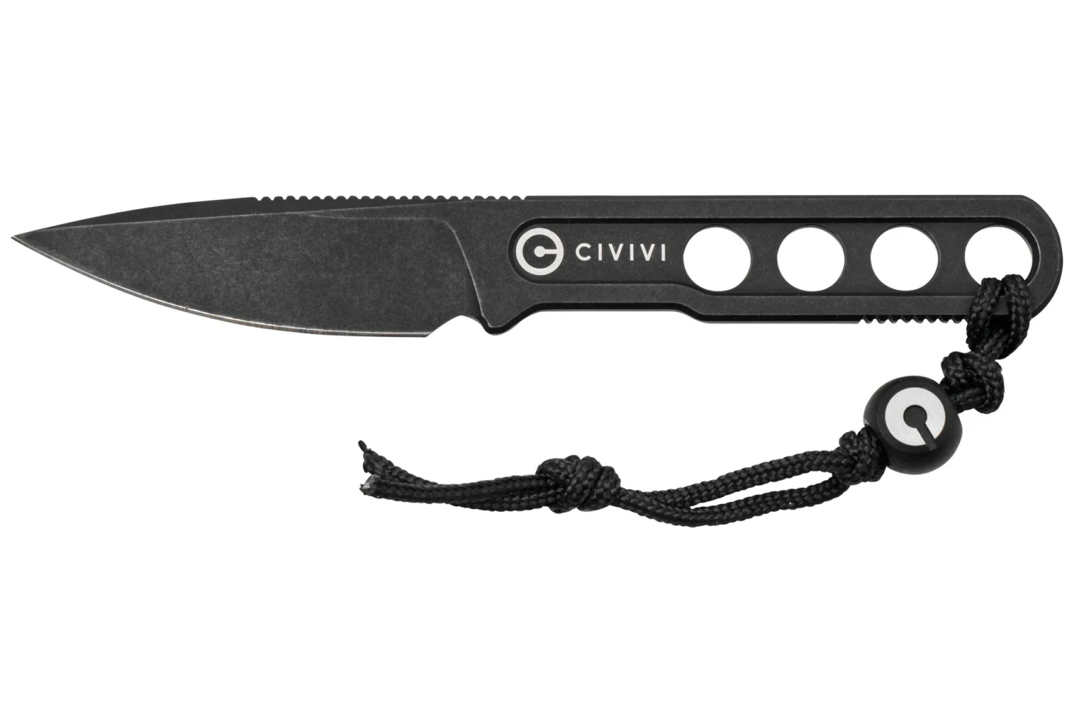 Civivi Circulus C22012-1, Black Stonewashed 10Cr15CoMoV Cuchillo De Cuello, Diseño De Ostap Hel