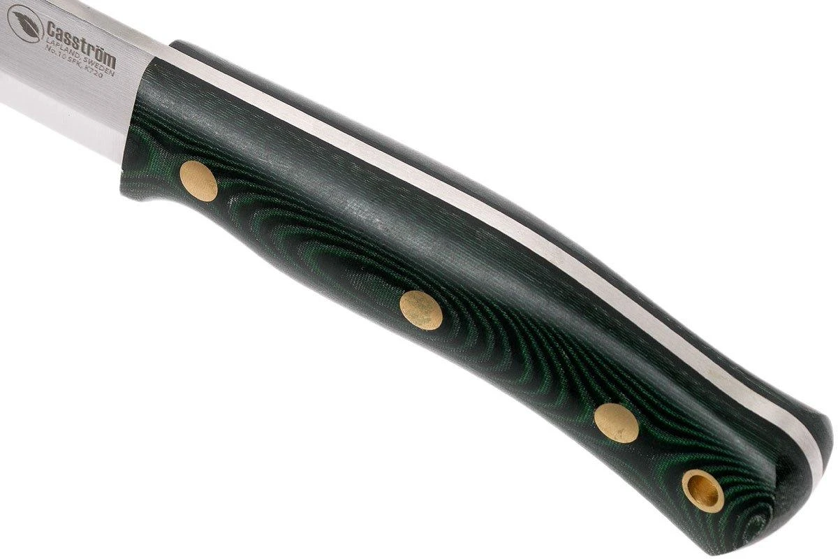 Casström No. 10 Swedish Forest Knife Green Micarta, K720 Scandi Grind 13103 - Imagen 5
