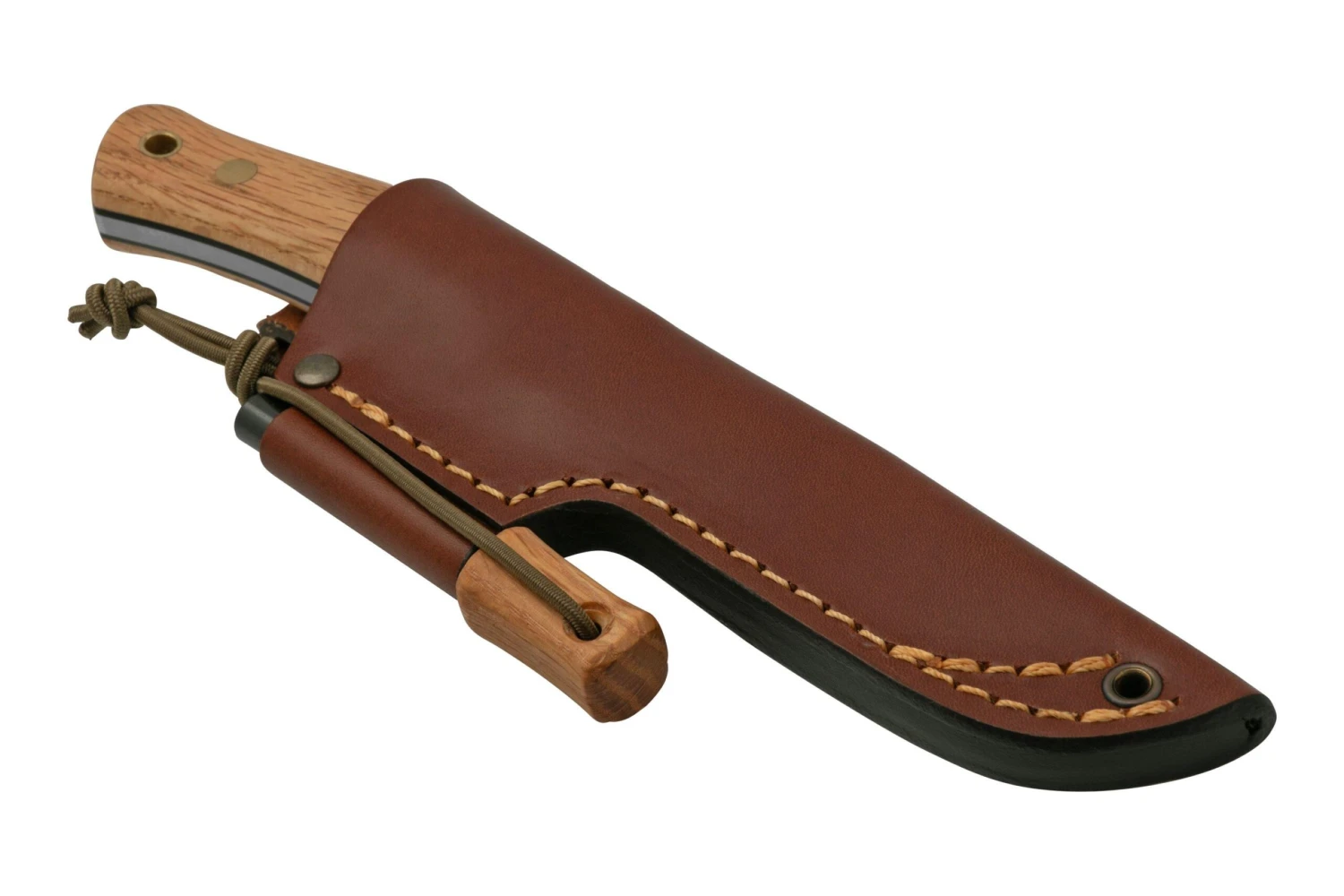 Casström No. 10 Swedish Forest Knife Oak, K720 Scandi Grind 13121 Con Yesquero - Imagen 6