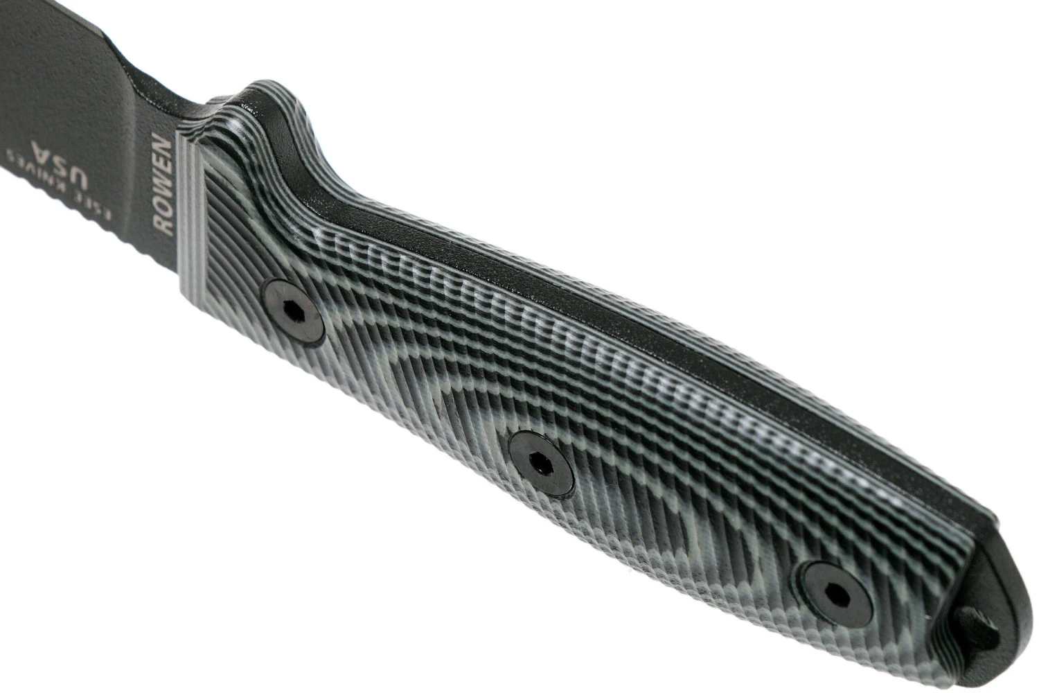 ESEE Model 3 Black Blade 3D Grey-Black G10 Cuchillo De Supervivencia 3PMB-002 Funda Negra + Clip Para Cintur贸n - Imagen 4