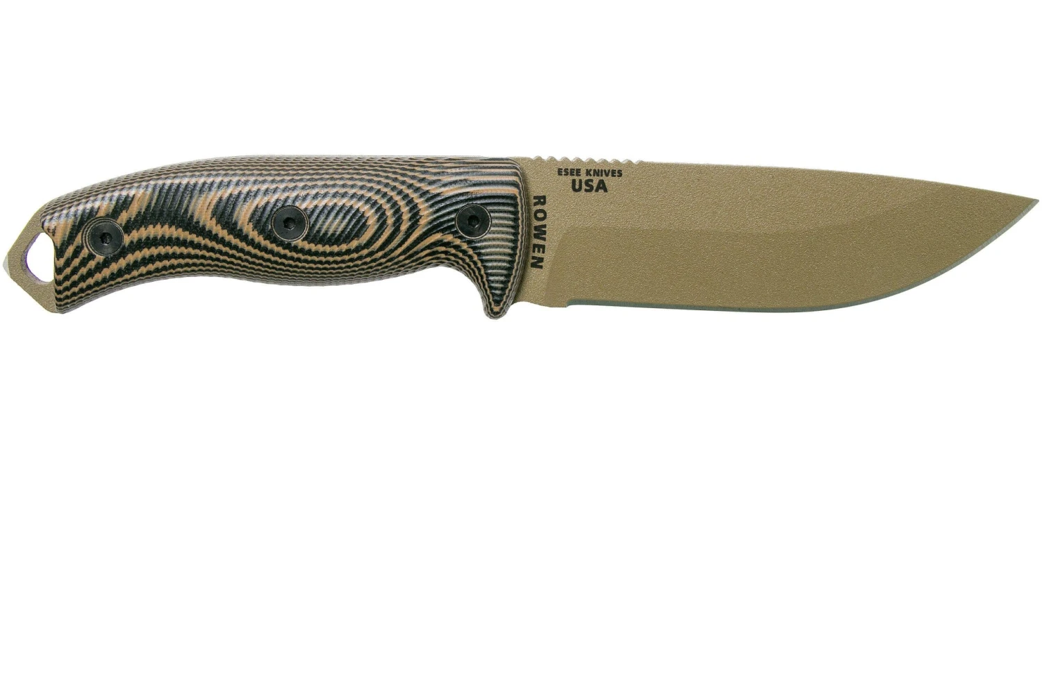 ESEE Model 5 Dark Earth Blade 3D Coyote-Black G10 Cuchillo De Supervivencia 5PDE-005 Funda De Kydex + Clip Plate - Imagen 2