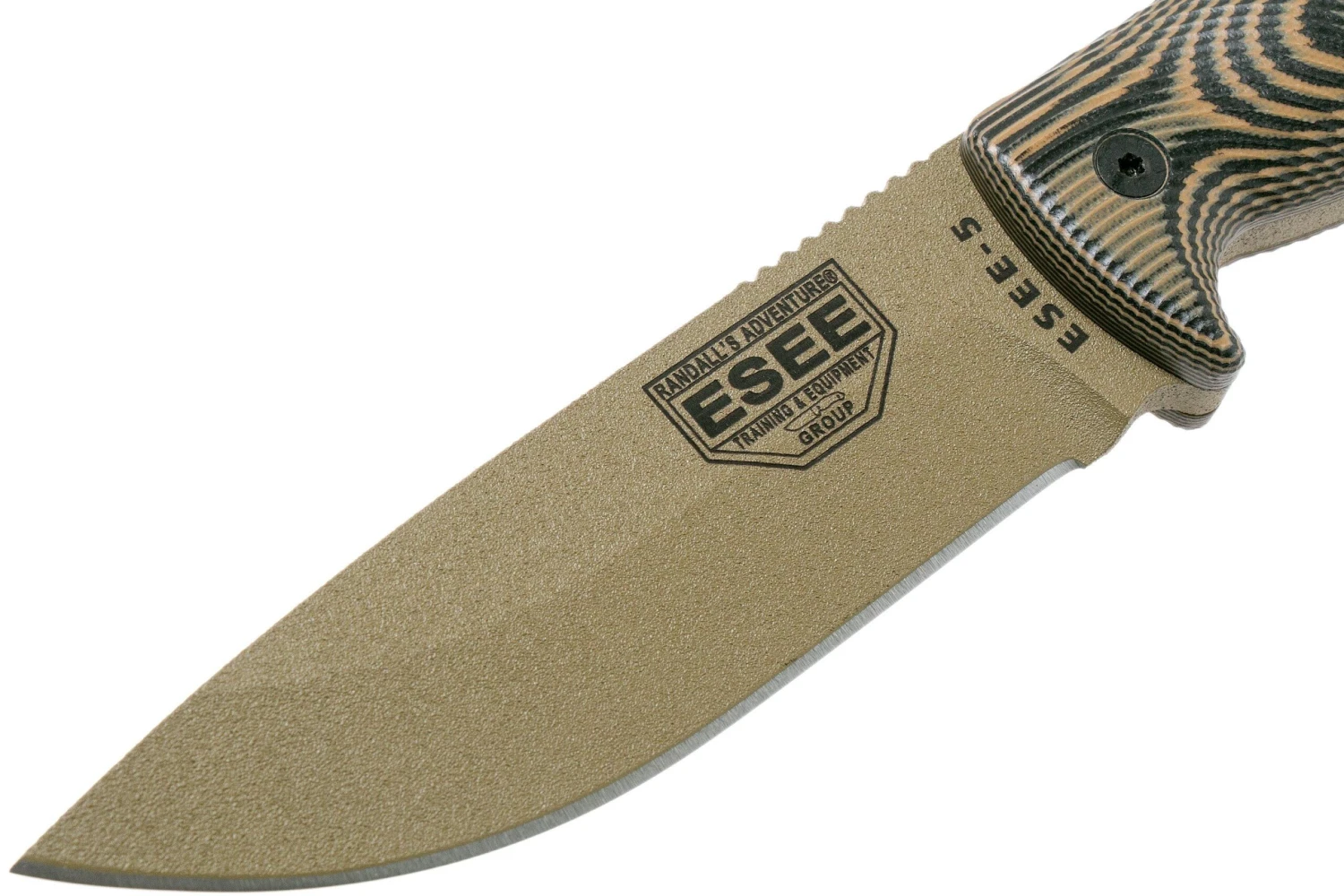 ESEE Model 5 Dark Earth Blade 3D Coyote-Black G10 Cuchillo De Supervivencia 5PDE-005 Funda De Kydex + Clip Plate - Imagen 3