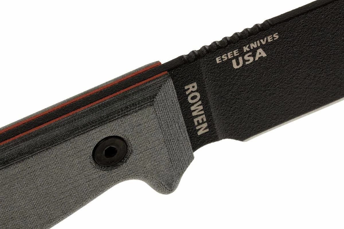 ESEE Model 3 Black Blade, Grey Handle 3P-KO Cuchillo De Supervivencia Sin Funda - Imagen 4