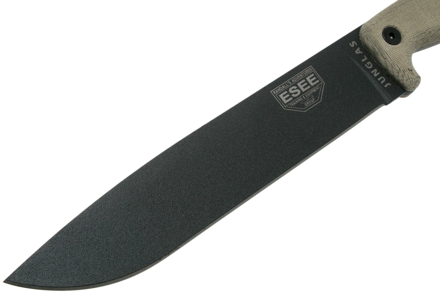 ESEE Junglas Tactical Gunsmoke Cuchillo De Supervivencia, Funda Kydex, Compatible Con MOLLE - Imagen 3