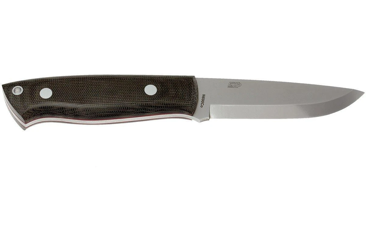 Brisa Trapper 95 - N690Co Scandi - Green Canvas Micarta - 2017 - Cuchillo Bushcraft