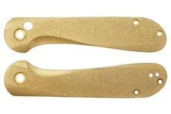 Flytanium Civivi Elementum Button Lock FLY-1258 Stonewashed Brass Scales