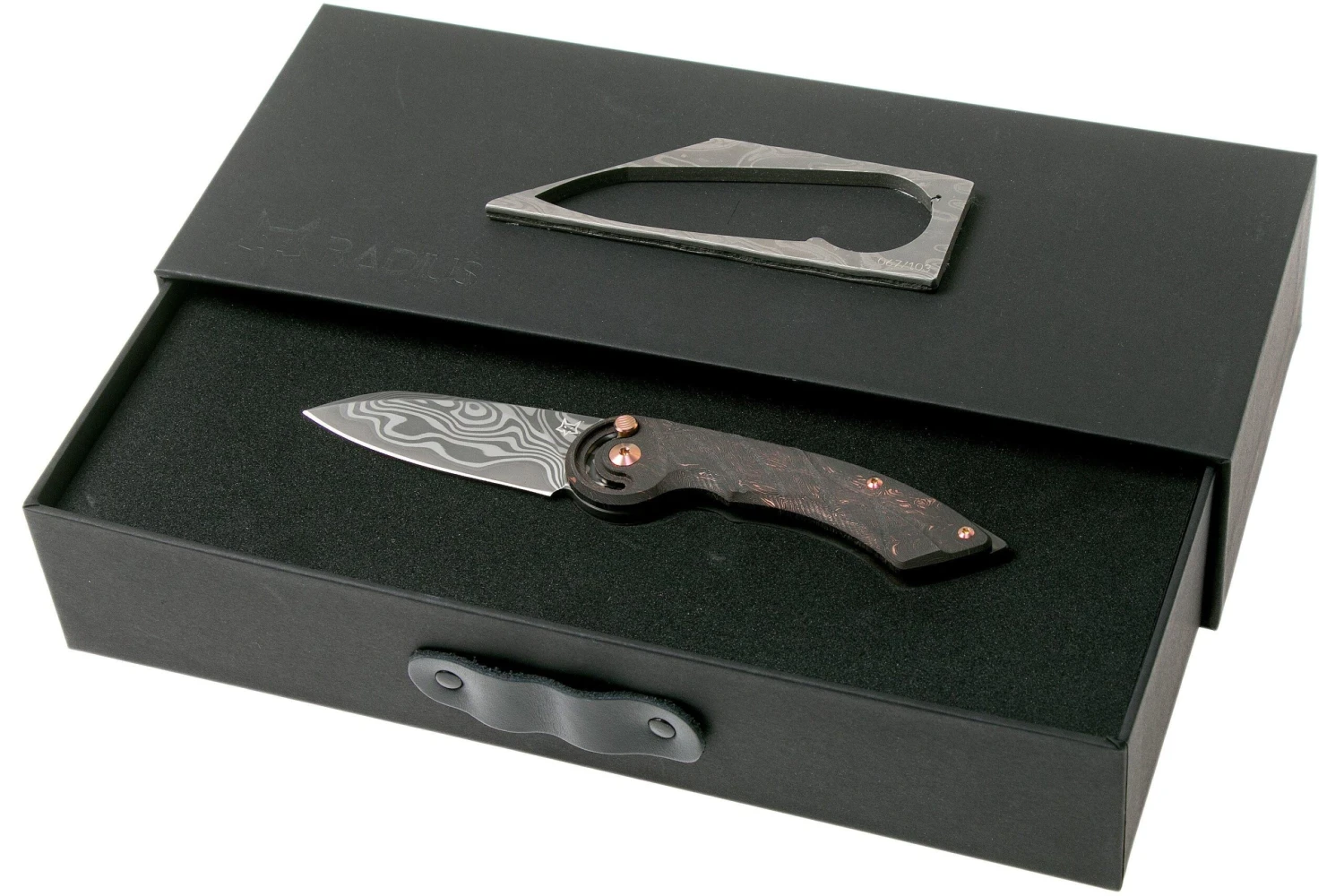 Fox Knives Radius FX-550 DCFR Damacore Space Coral Carbon Fibre Limited Edition Navaja - Imagen 8
