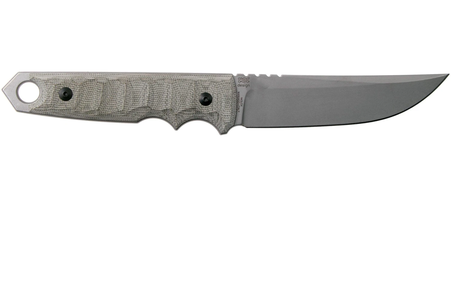 Fox Knives Ryu FX-634 MOD Green Canvas Micarta, Cuchillo Fijo, Black Roc Knives Design - Imagen 2