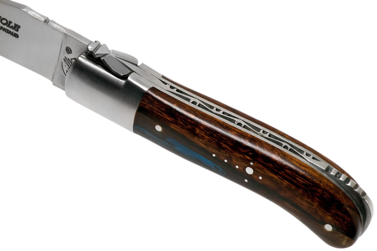 Fontenille Pataud Gentleman 10.5 Cm L8HBF Blue Hybrid Ironwood Navaja - Imagen 7