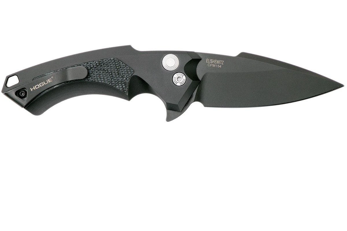 Hogue X5 3.5 Spearpoint 34579 Buttonlock Flipper Navaja, Black Finish" - Imagen 2