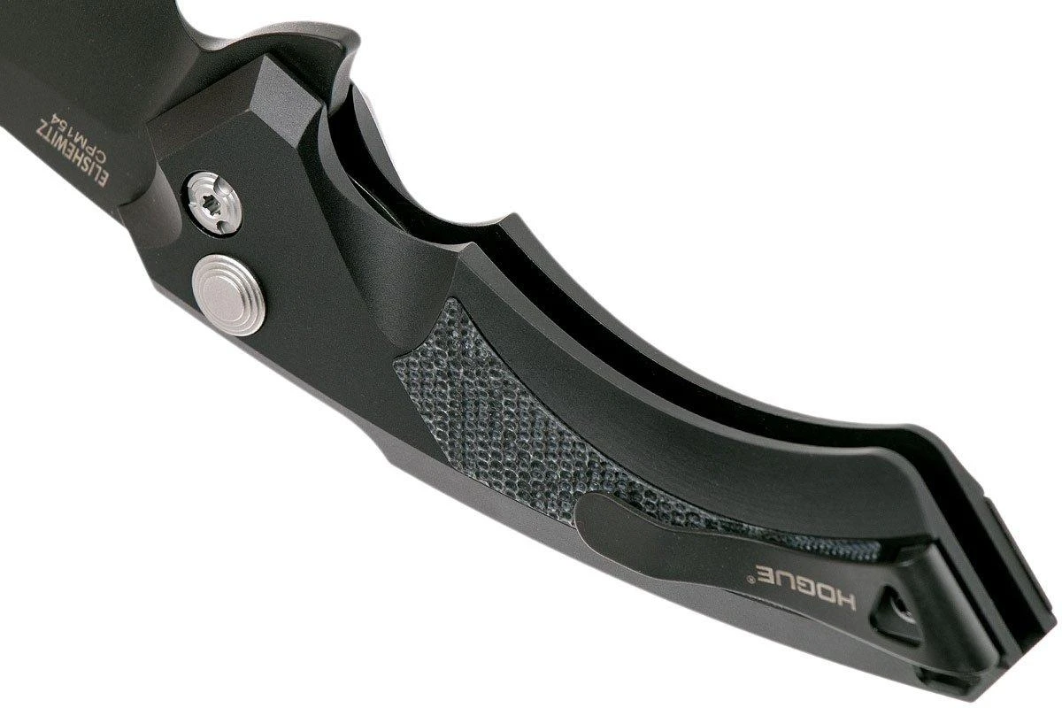 Hogue X5 3.5 Spearpoint 34579 Buttonlock Flipper Navaja, Black Finish" - Imagen 5