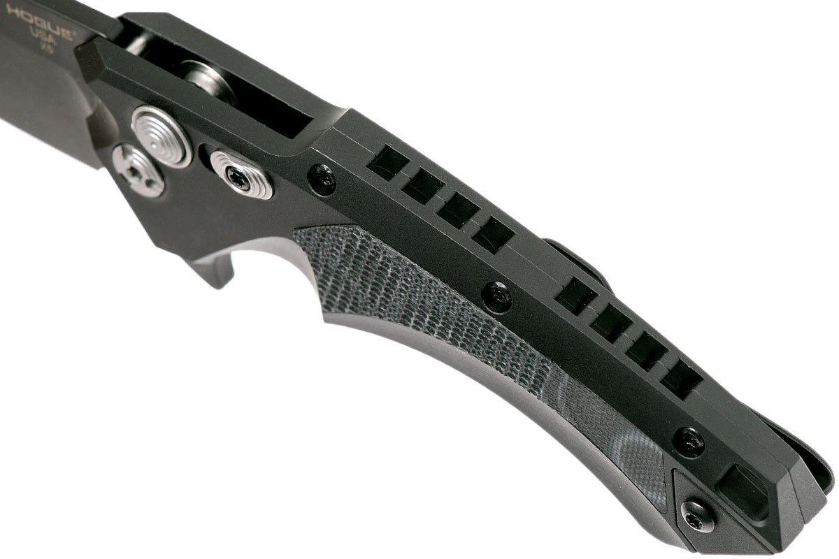 Hogue X5 3.5 Spearpoint 34579 Buttonlock Flipper Navaja, Black Finish" - Imagen 7