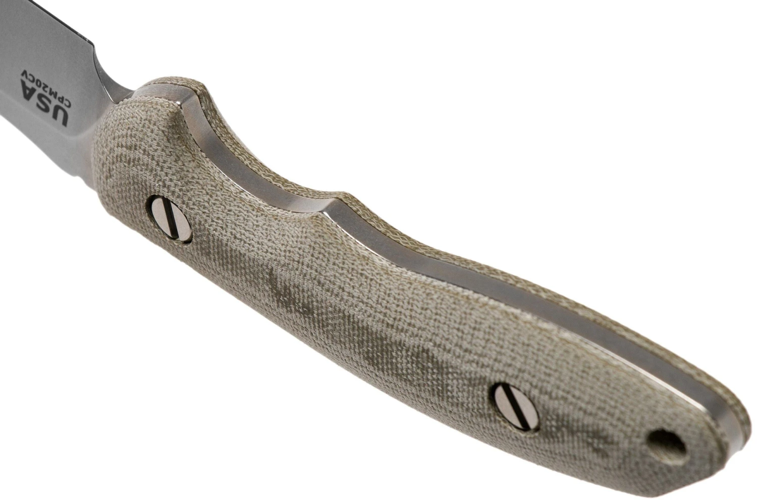 Rick Hinderer The Emmett, CPM 20CV, Green Micarta Cuchillo De Caza - Imagen 4